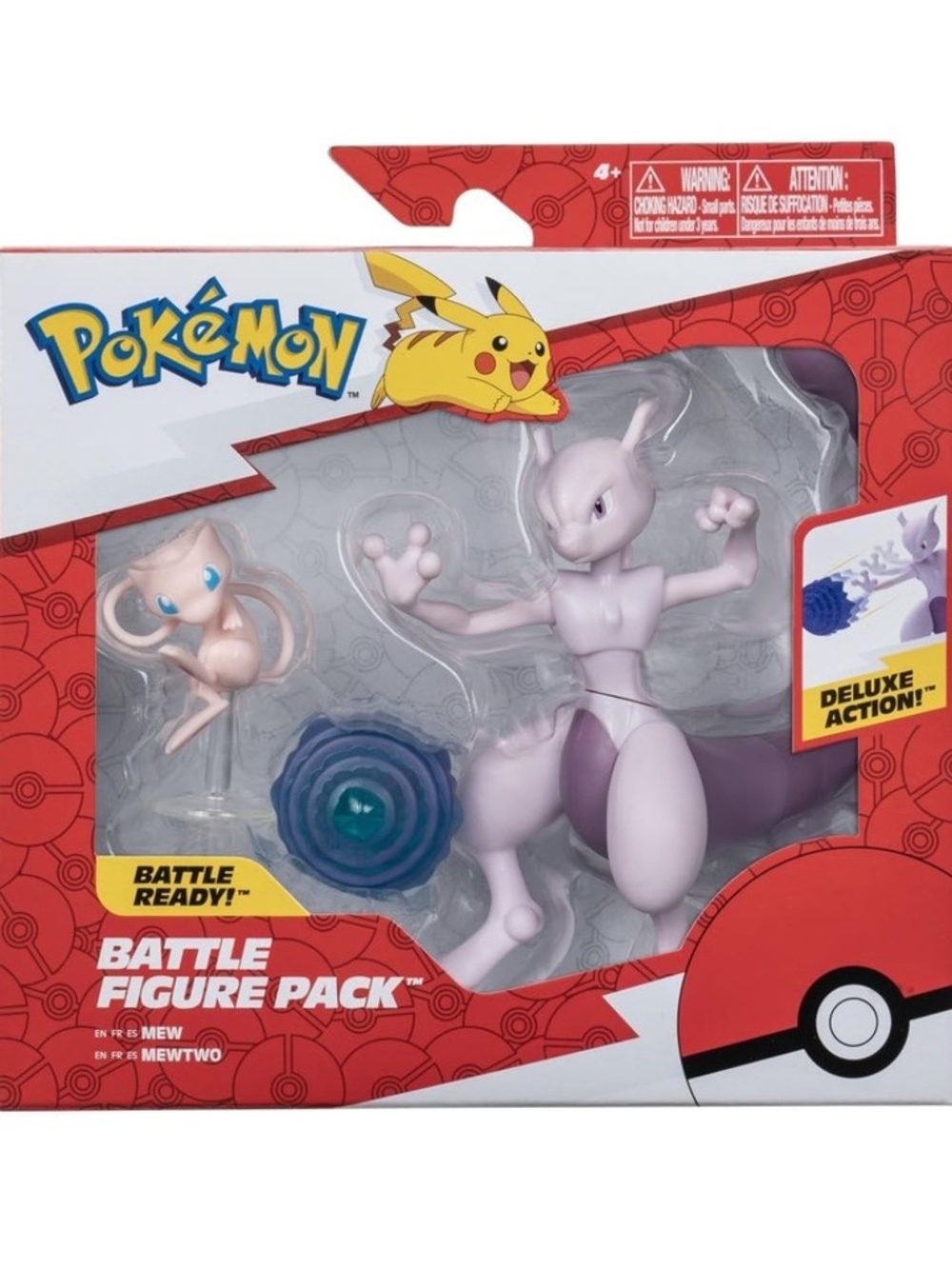Pokemon Battle Figure Set 2 Pack Mew and Mewtwo Deluxe Action Ready